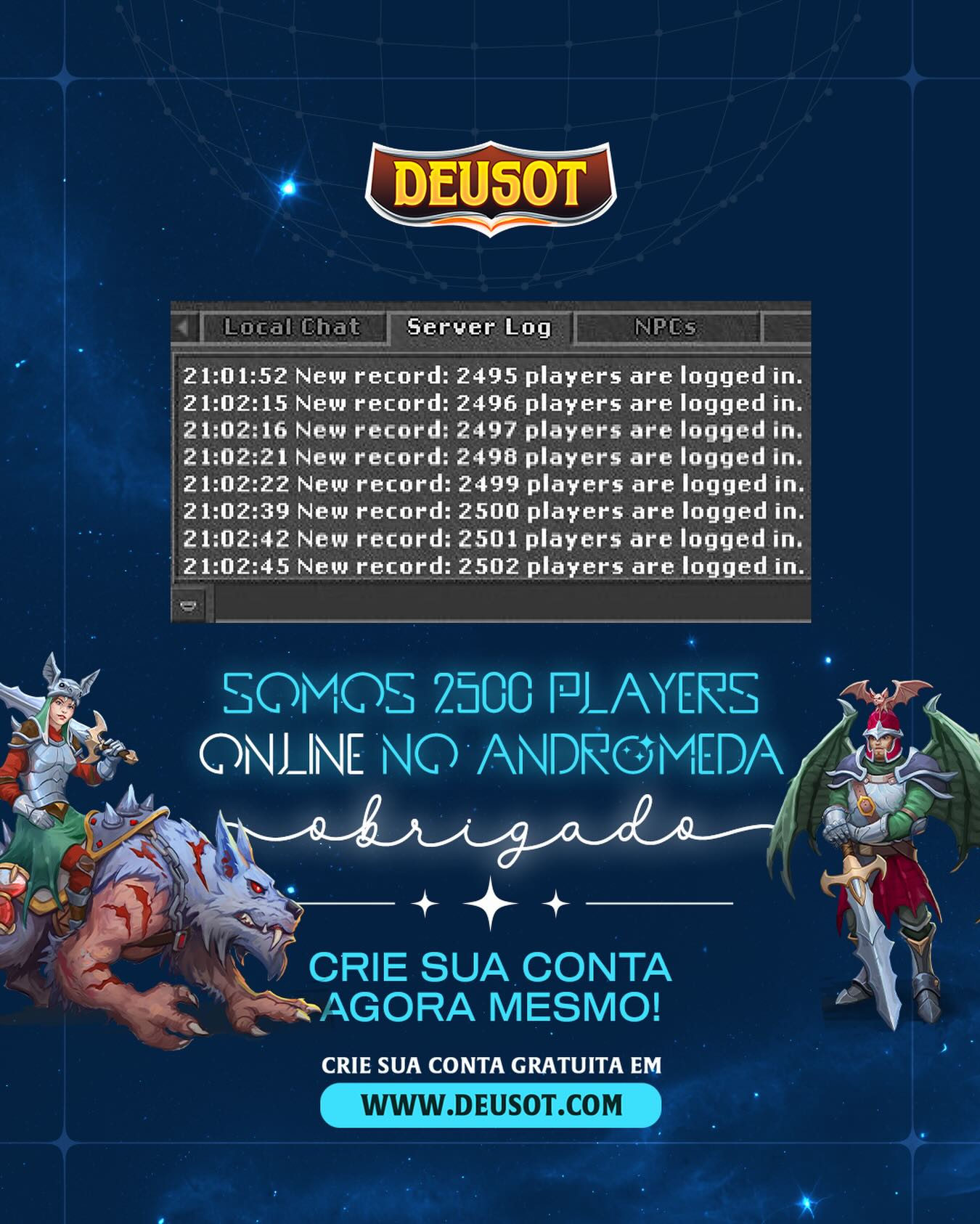Deusot Facebook ad: O servidor Andromeda segue fazendo história e conquistando…