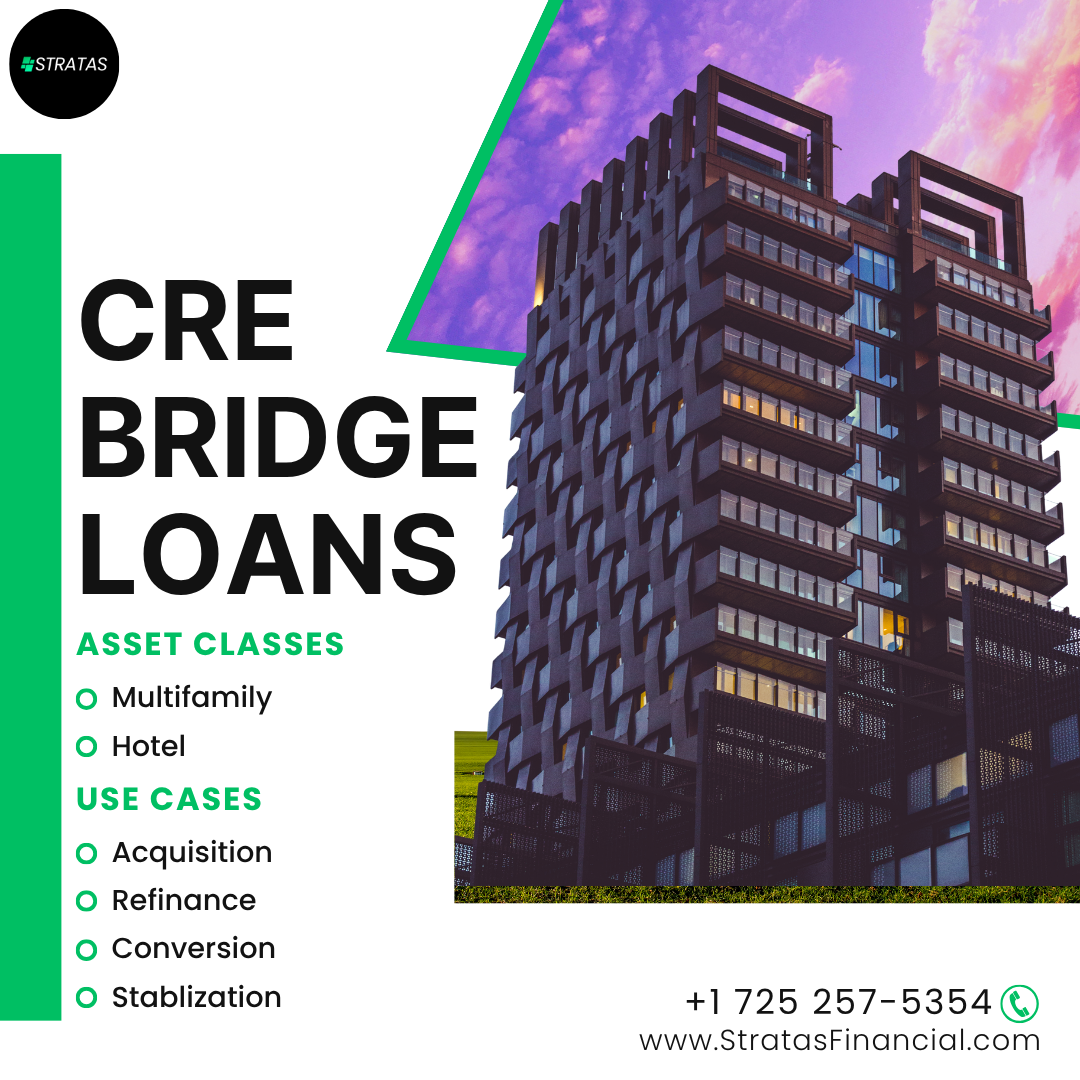 Stratas Facebook ad: Commercial Real Estate Bridge Loans - $100MM+ Available.