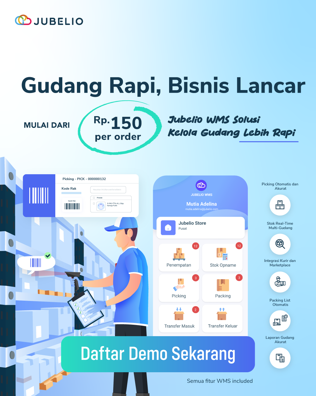 Jubelio Facebook ad