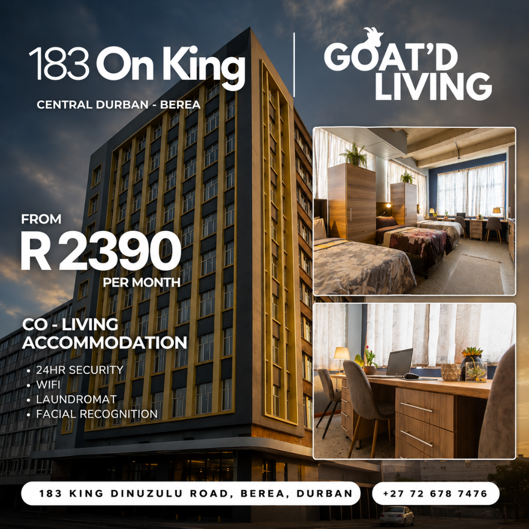 Goat'd Living Facebook ad: Rooms Available | From R2390