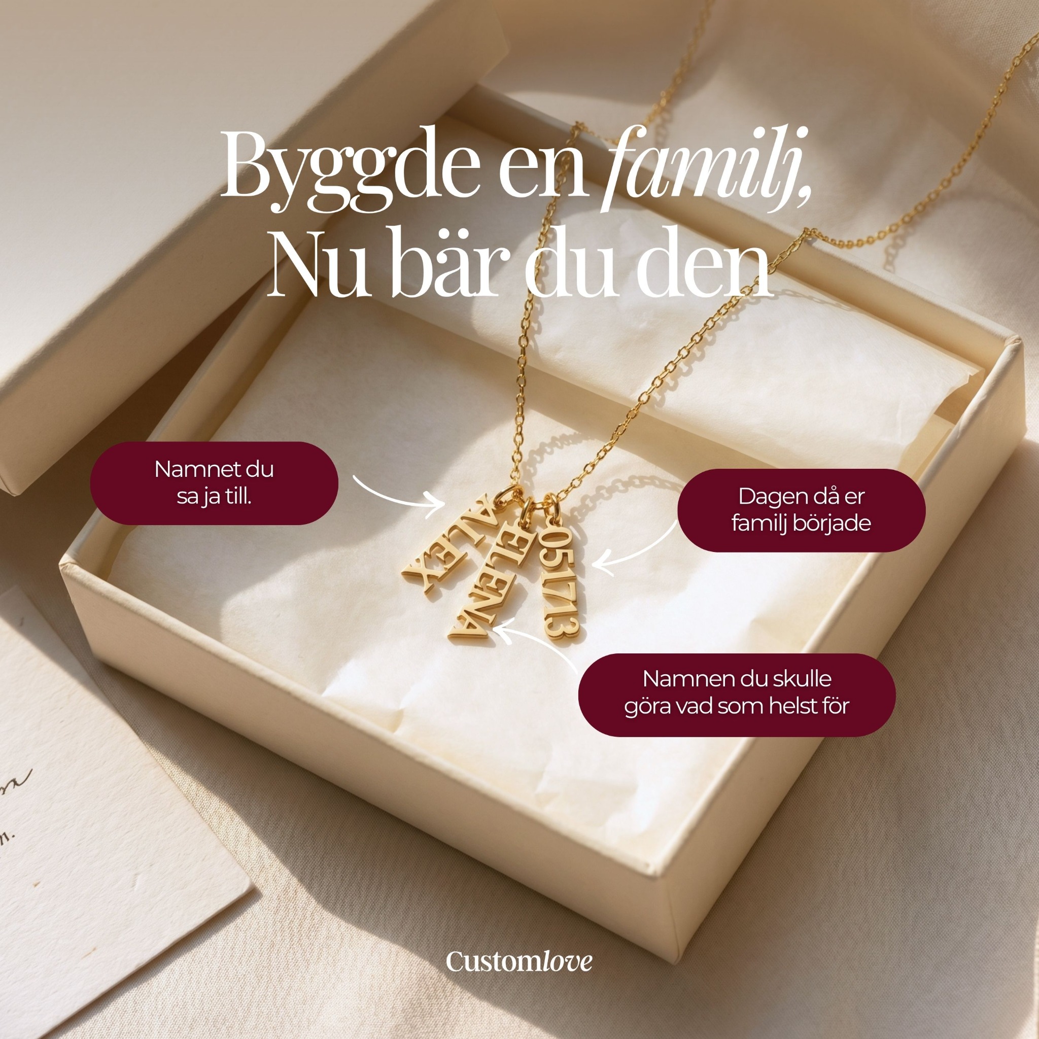 CustomLove Shop Facebook ad: Hon kommer fortfarande ha det här om 20 år