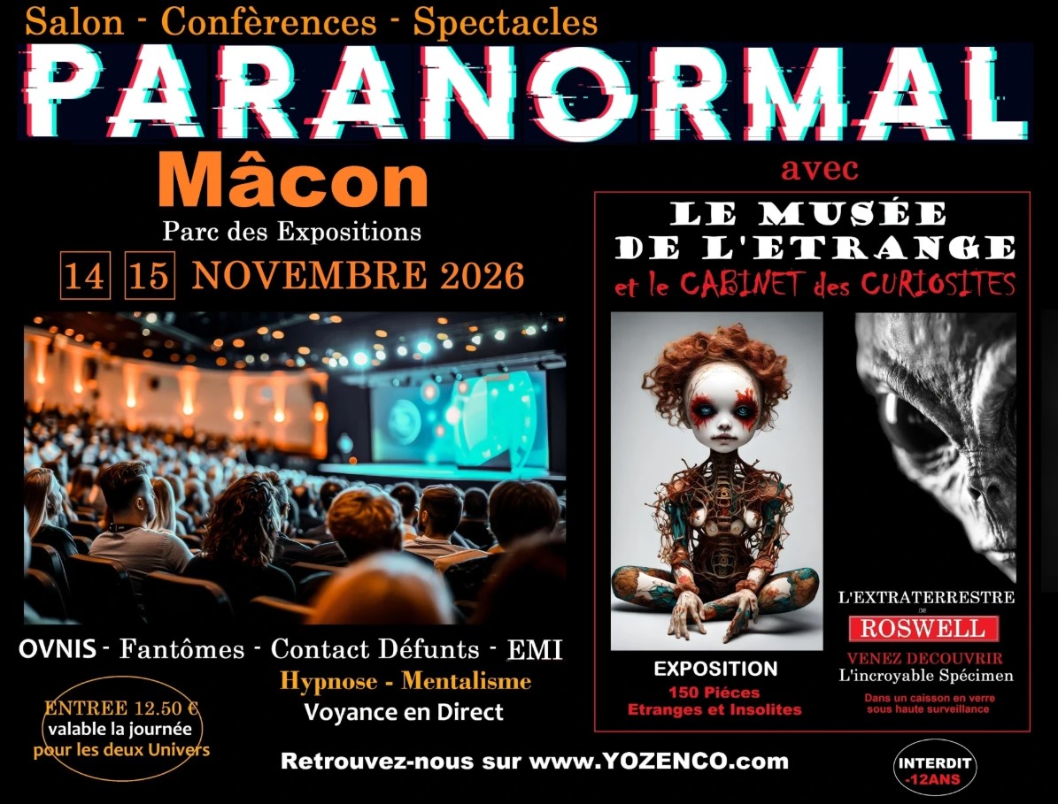 Salons du Paranormal Facebook ad: MACON - Salon du Paranormal au PARC DES EXPOSITIONS…