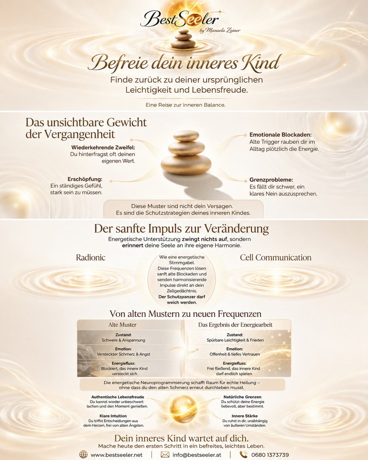 BestSeeler by Manuela Zainer Facebook ad: Befreie dein inneres Kind.
