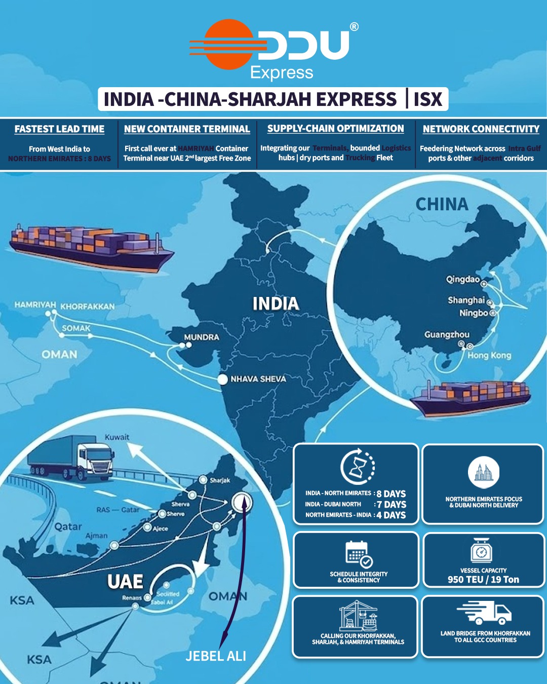 DDU Express Middle East Facebook ad: Chat with us
