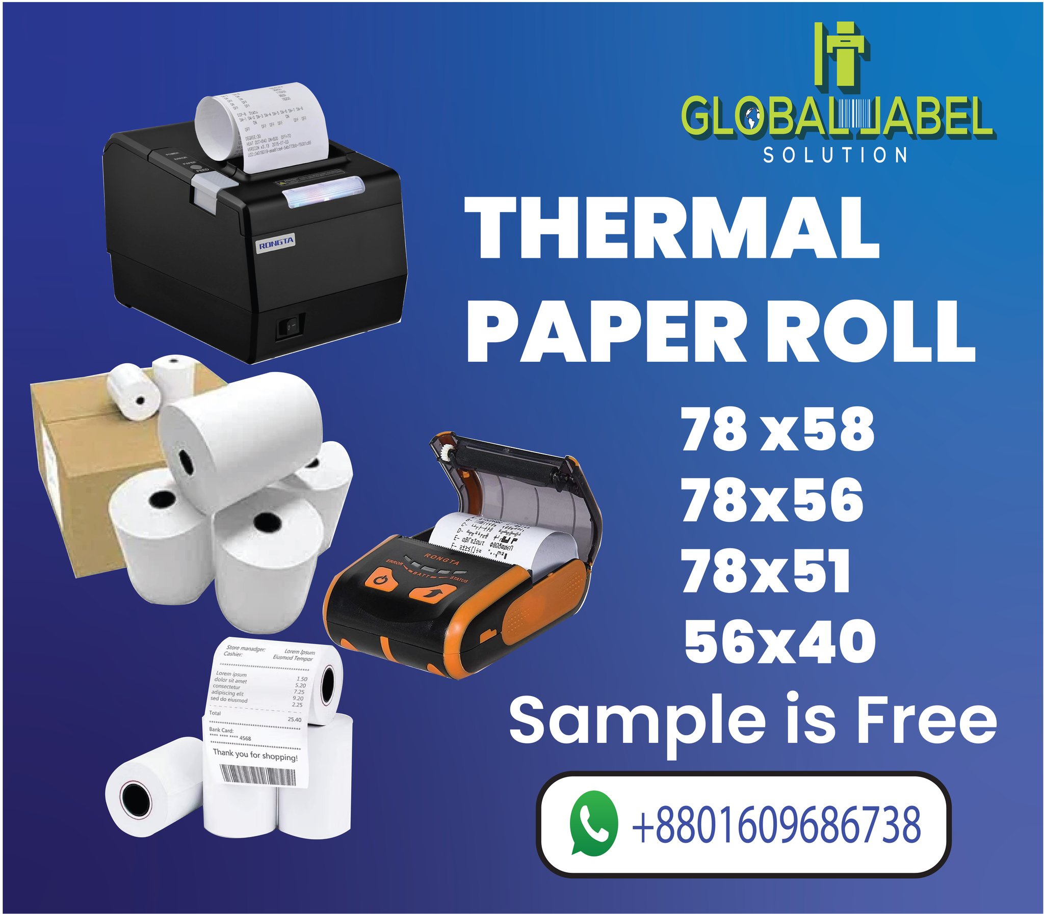 Adhesive label sticker Facebook ad: High-Quality Thermal Receipt Papers, Perfect for Your…