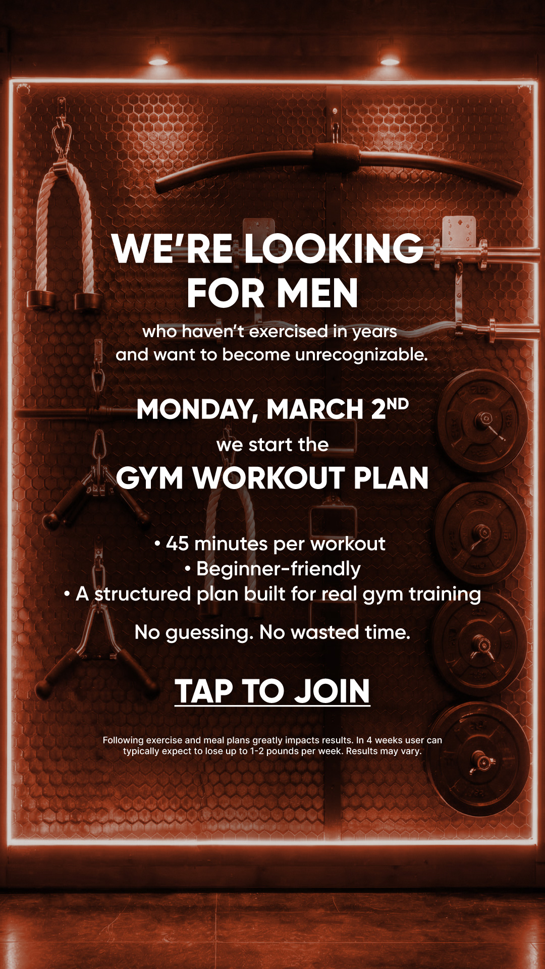 BetterMe Men Facebook ad
