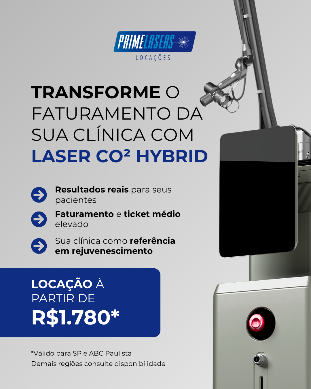 Prime Lasers Facebook ad: Converse conosco