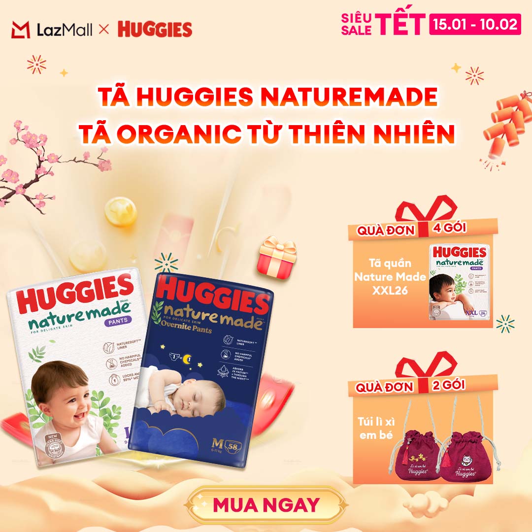 Huggies Vietnam Facebook ad: HUGGIES SALE TẾT TẠI LAZADA 15.01-10.02
