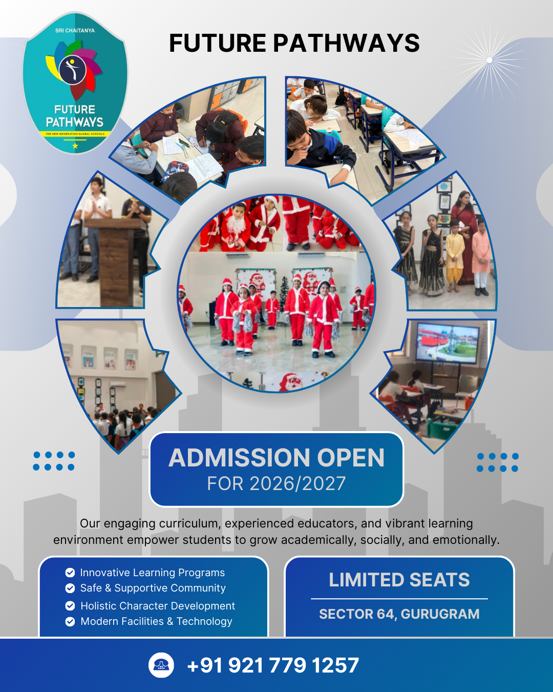 Sri Chaitanya & Future Pathways Facebook ad: Admissions Open, Nursery to Class IX
