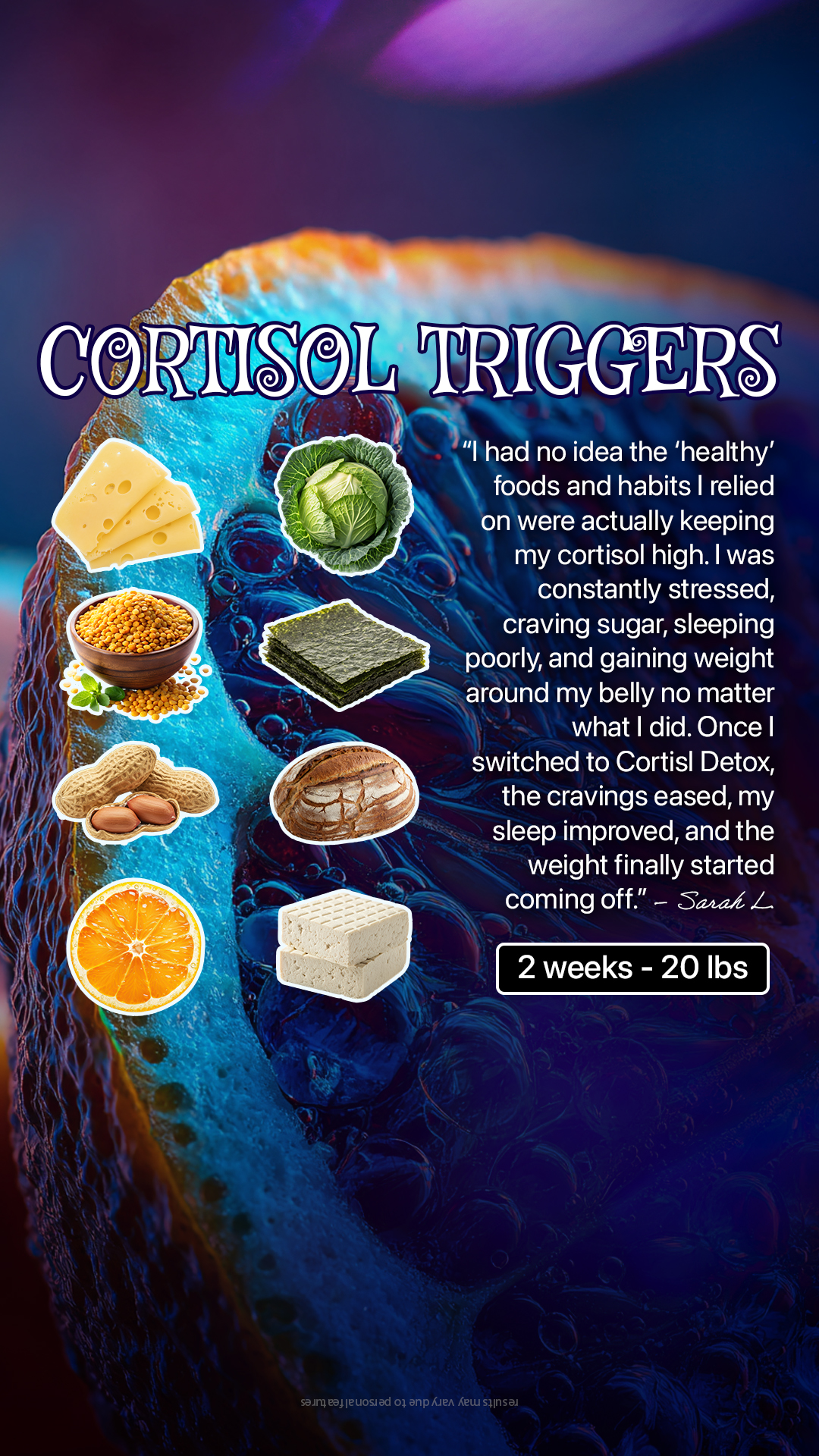 21-day Cortisol Detox Challenge Facebook ad: Start Your 21-Day Transformation