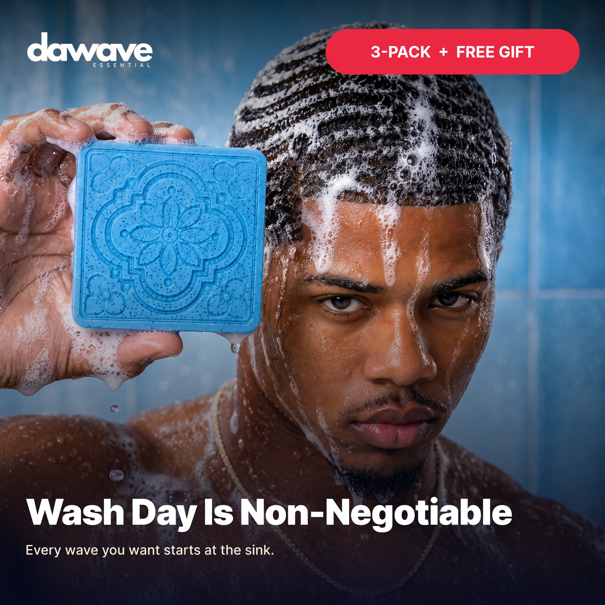 Da Wave Essentials Facebook ad: You put hours into the brush but rush…