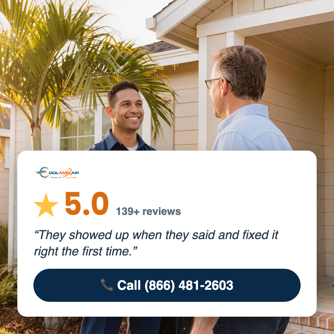 Coolmaxair LLC Facebook ad: Rated 5.0 by West Broward