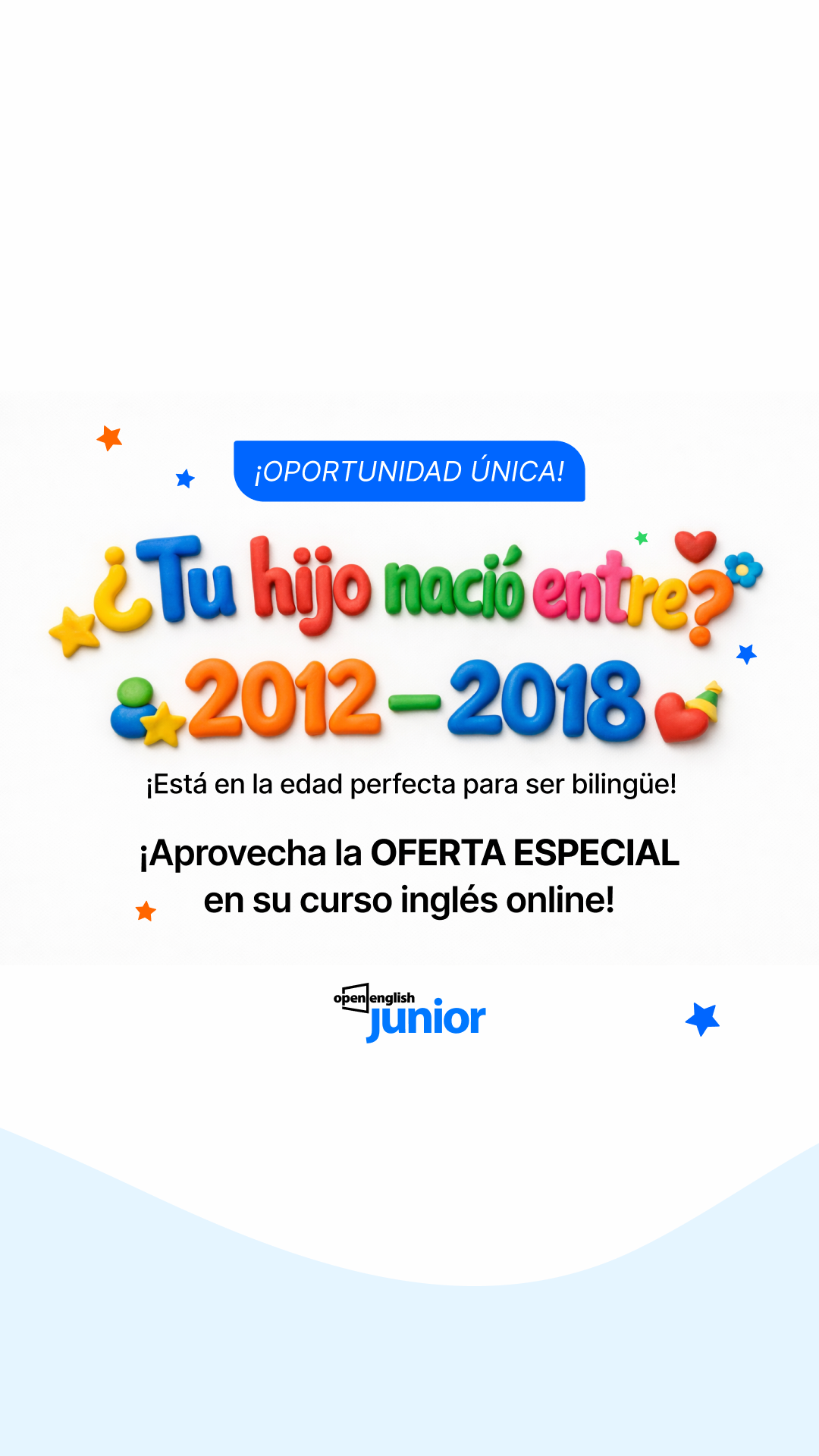 Open English Junior Facebook ad