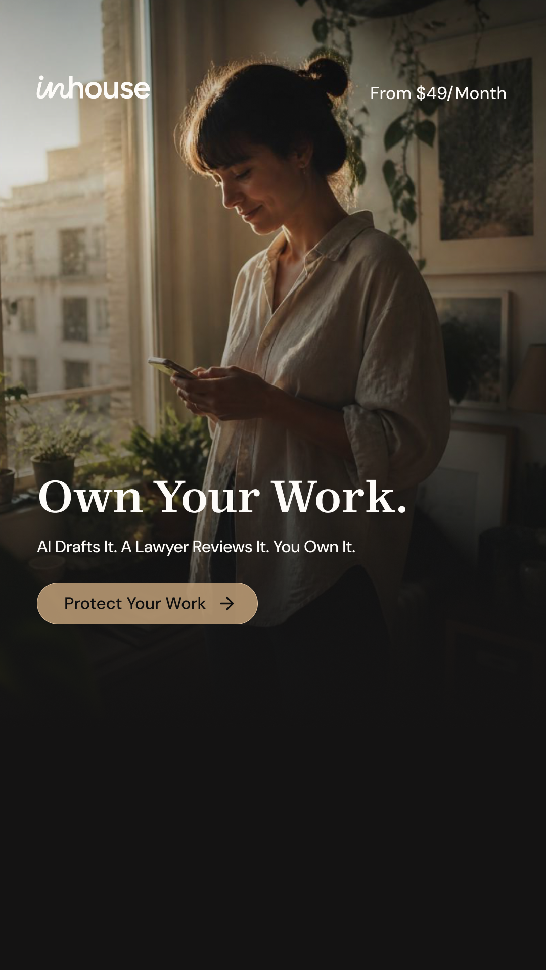 InHouse Facebook ad: Start Your Free Legal Review