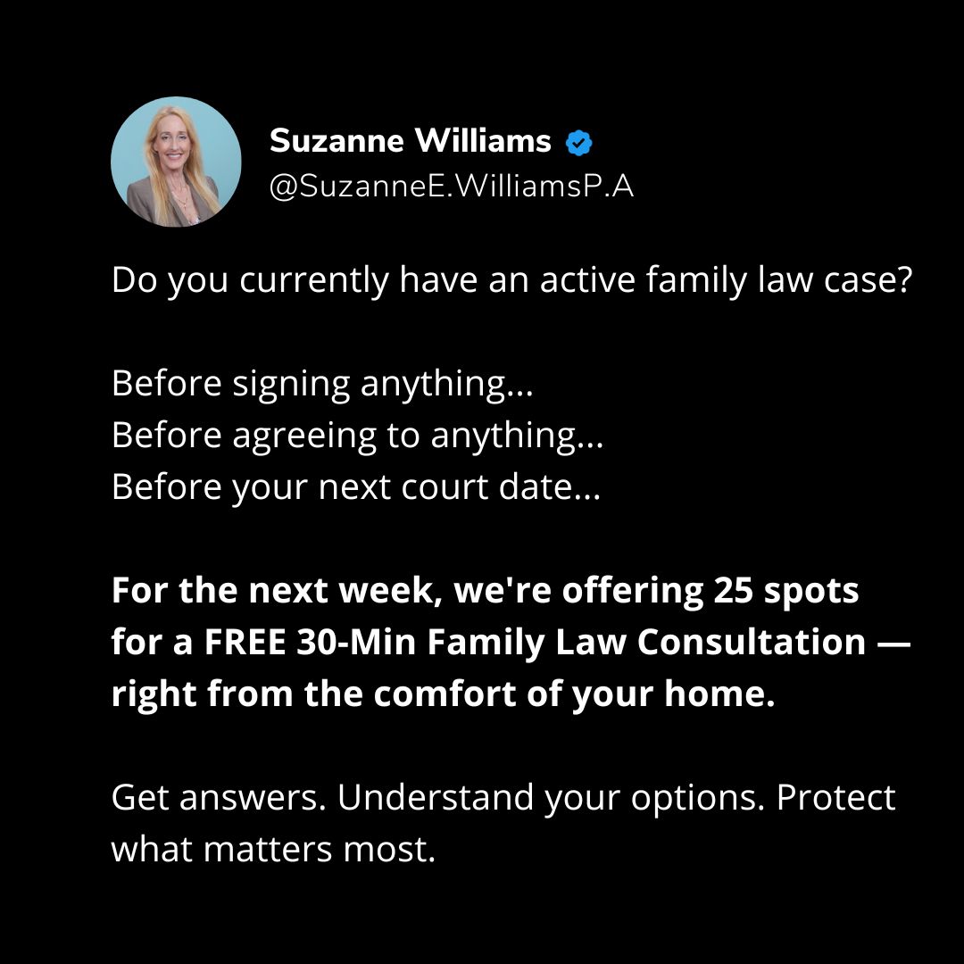 Suzanne E Williams, P.A. Facebook ad