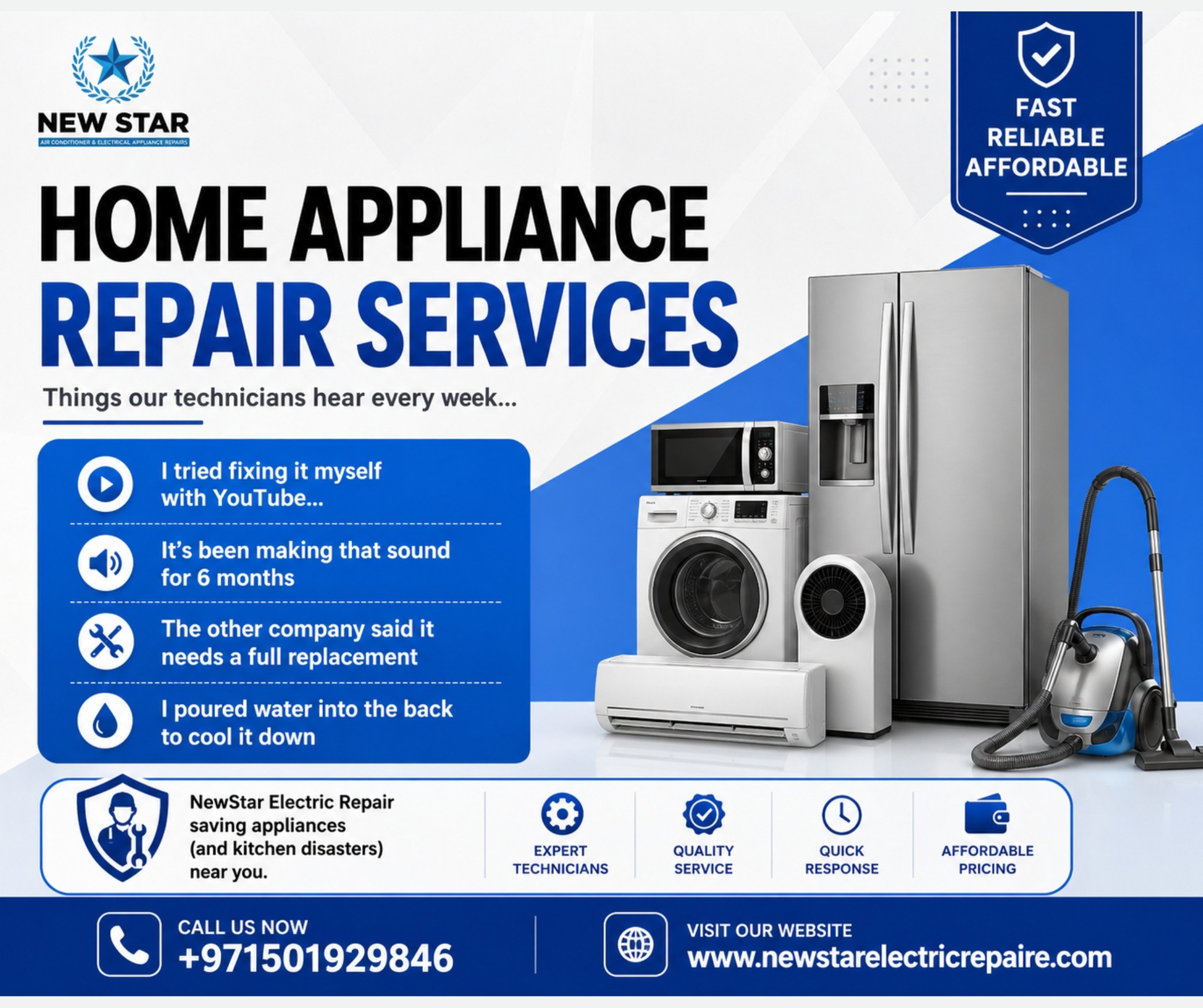 New Star Home Appliances & Electrical Repair Shop Facebook ad