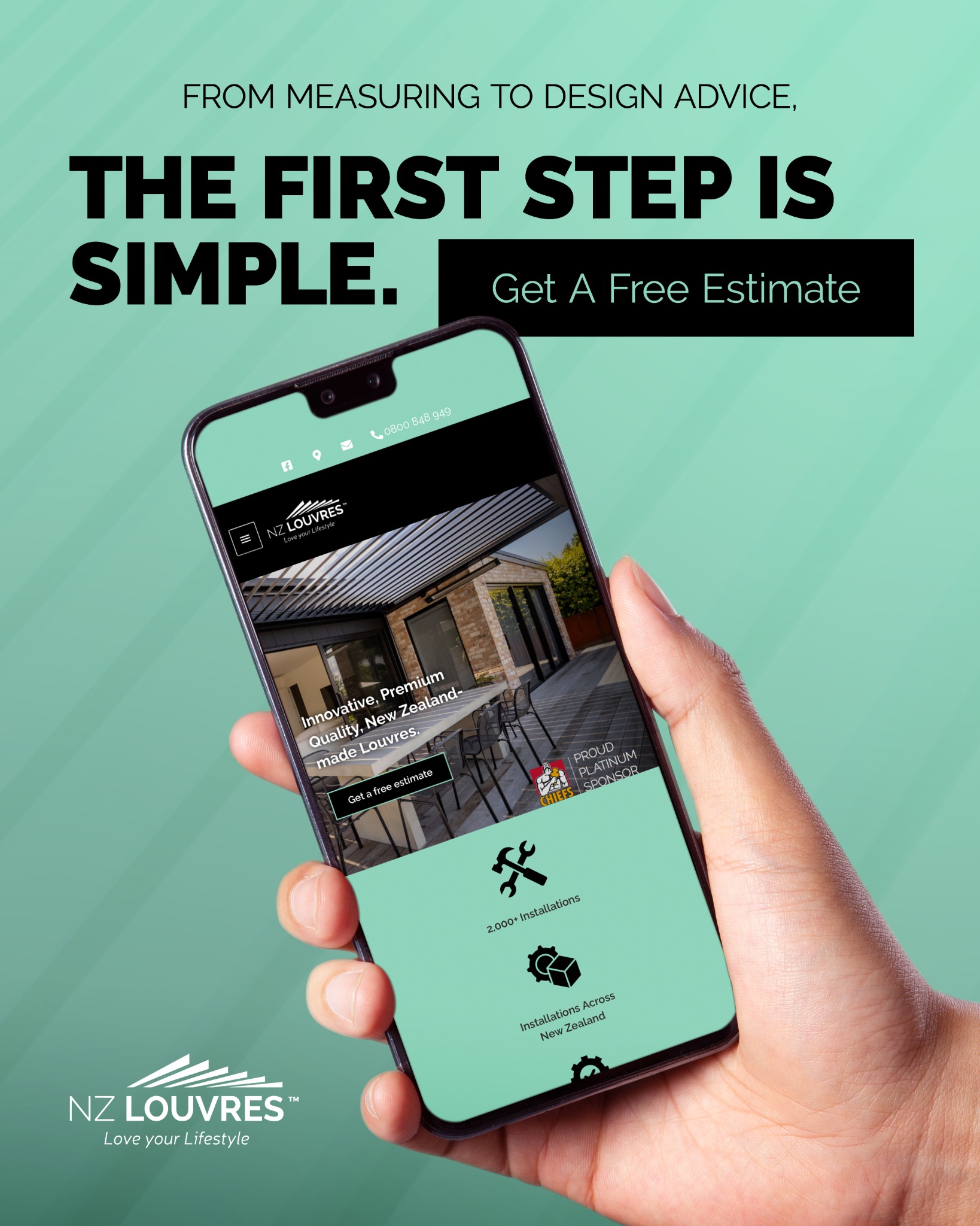 NZ Louvres Facebook ad from Aug 11, 2026