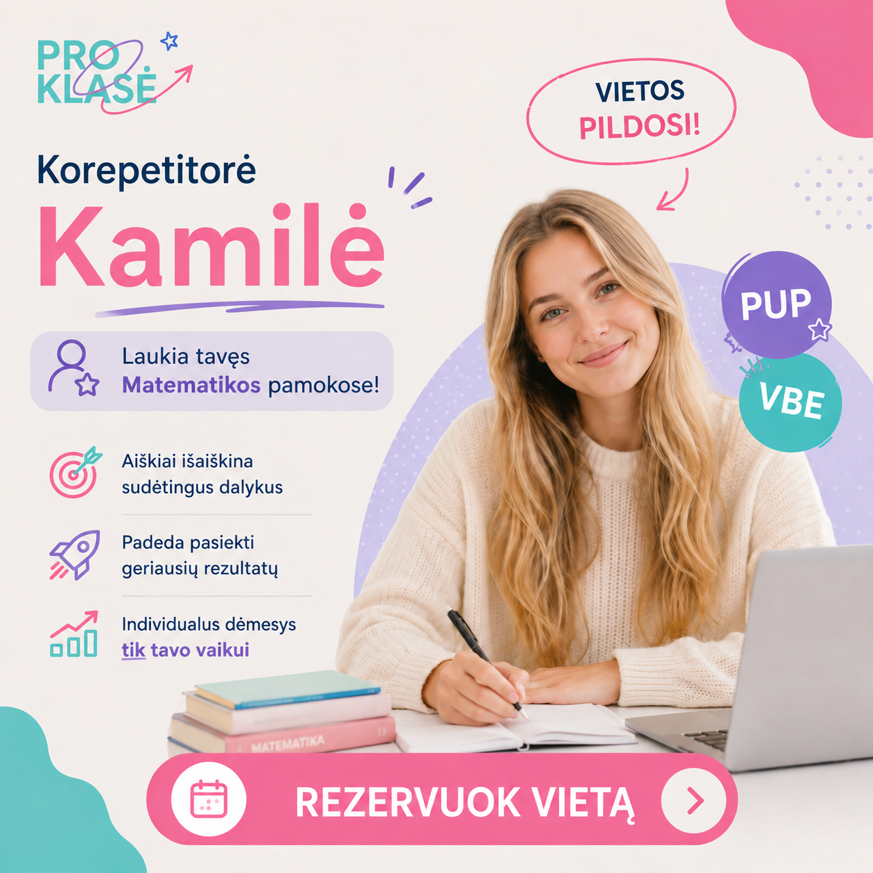 ProKlasė Facebook ad: Pirma individuali pamoka, tik 10 €