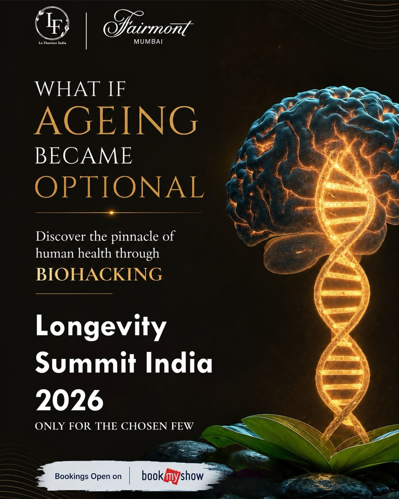 Longevity Summit India Facebook ad: The future of longevity, biohacking, and human optimization…