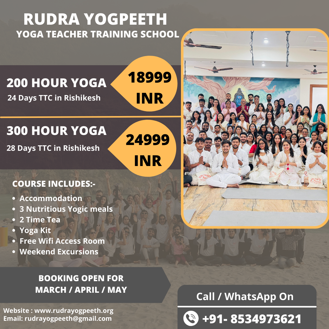 Rudra Yogpeeth Facebook ad: India’s Most Affordable Yoga Teacher Training Program In…