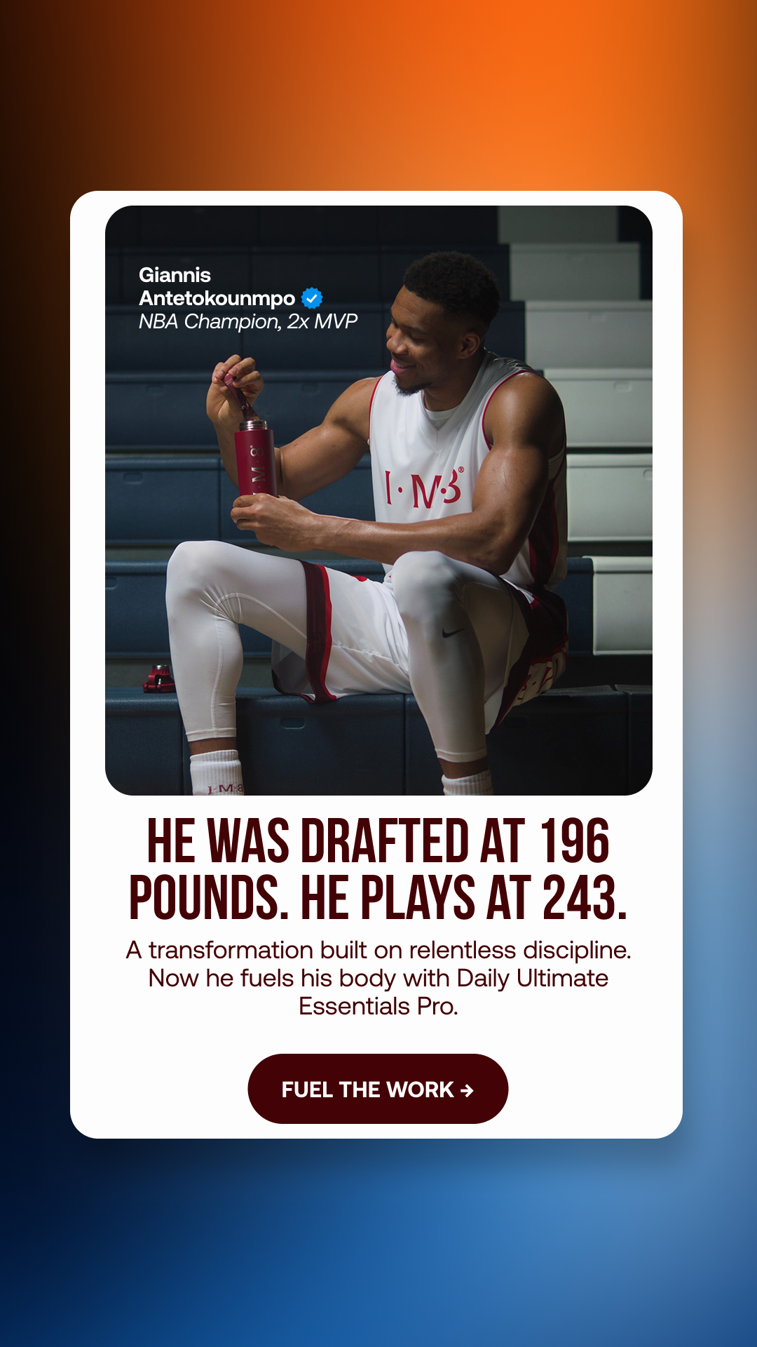 Giannis Antetokounmpo Facebook ad