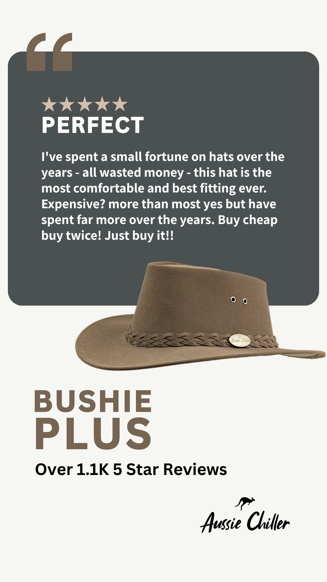 Aussie Chiller Facebook ad: The last hat you’ll ever need.