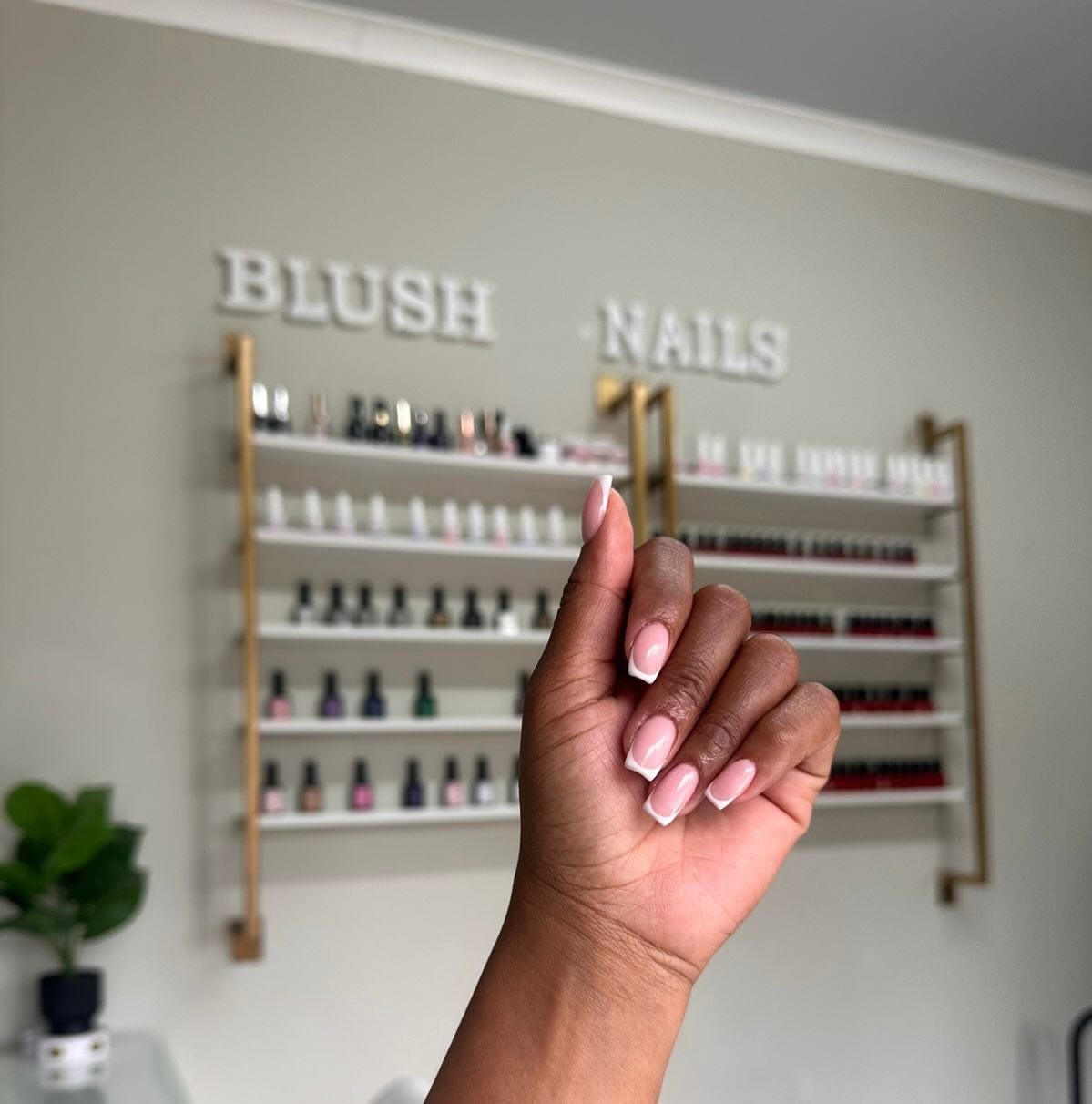 blushnails_bryanston Facebook ad: French nails never go out of style