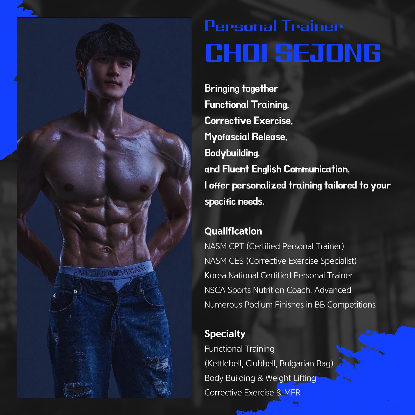 sejong_aesth.physique Facebook ad: Looking for an English-speaking trainer in Seoul, Korea?