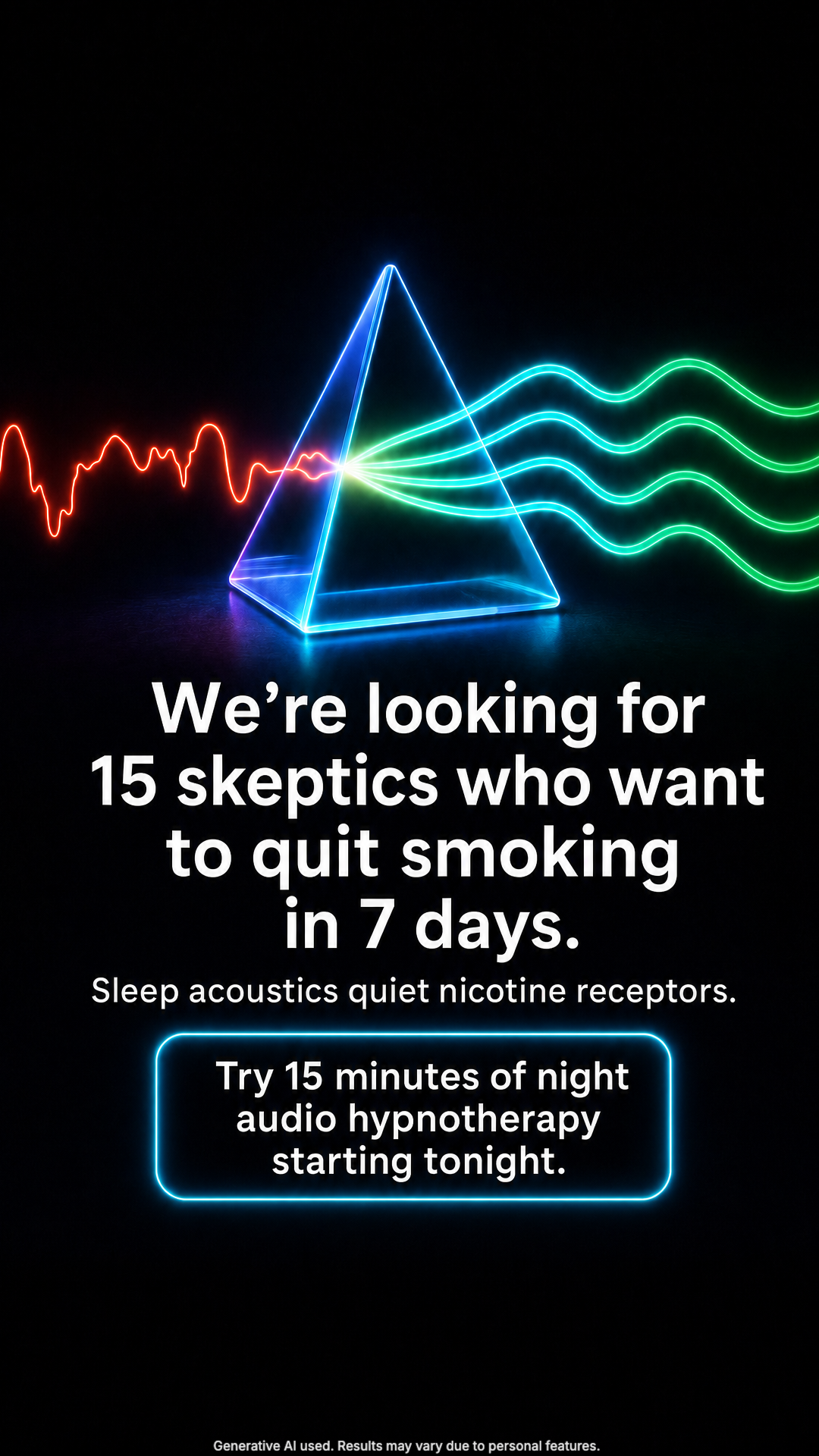 Hypnosis to Stop Smoking Facebook ad