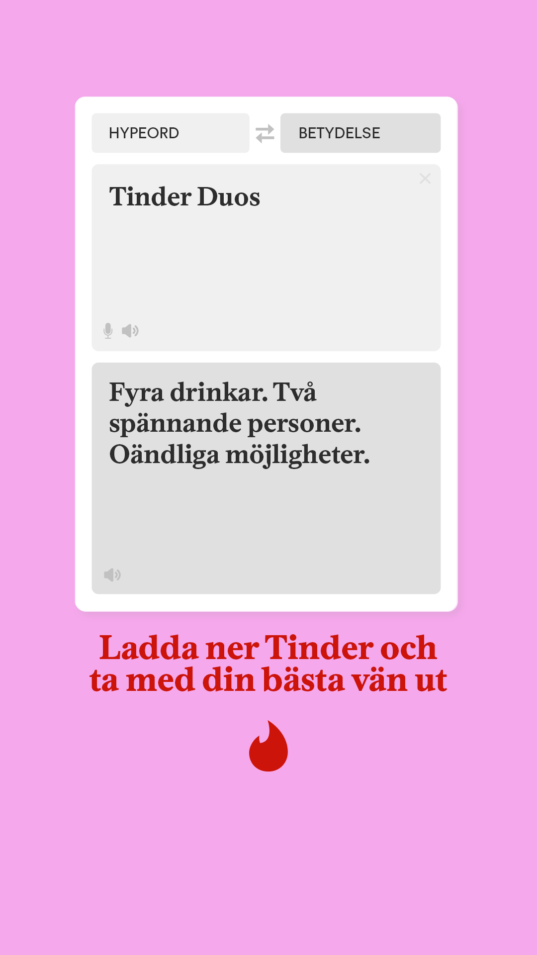 Tinder Facebook ad