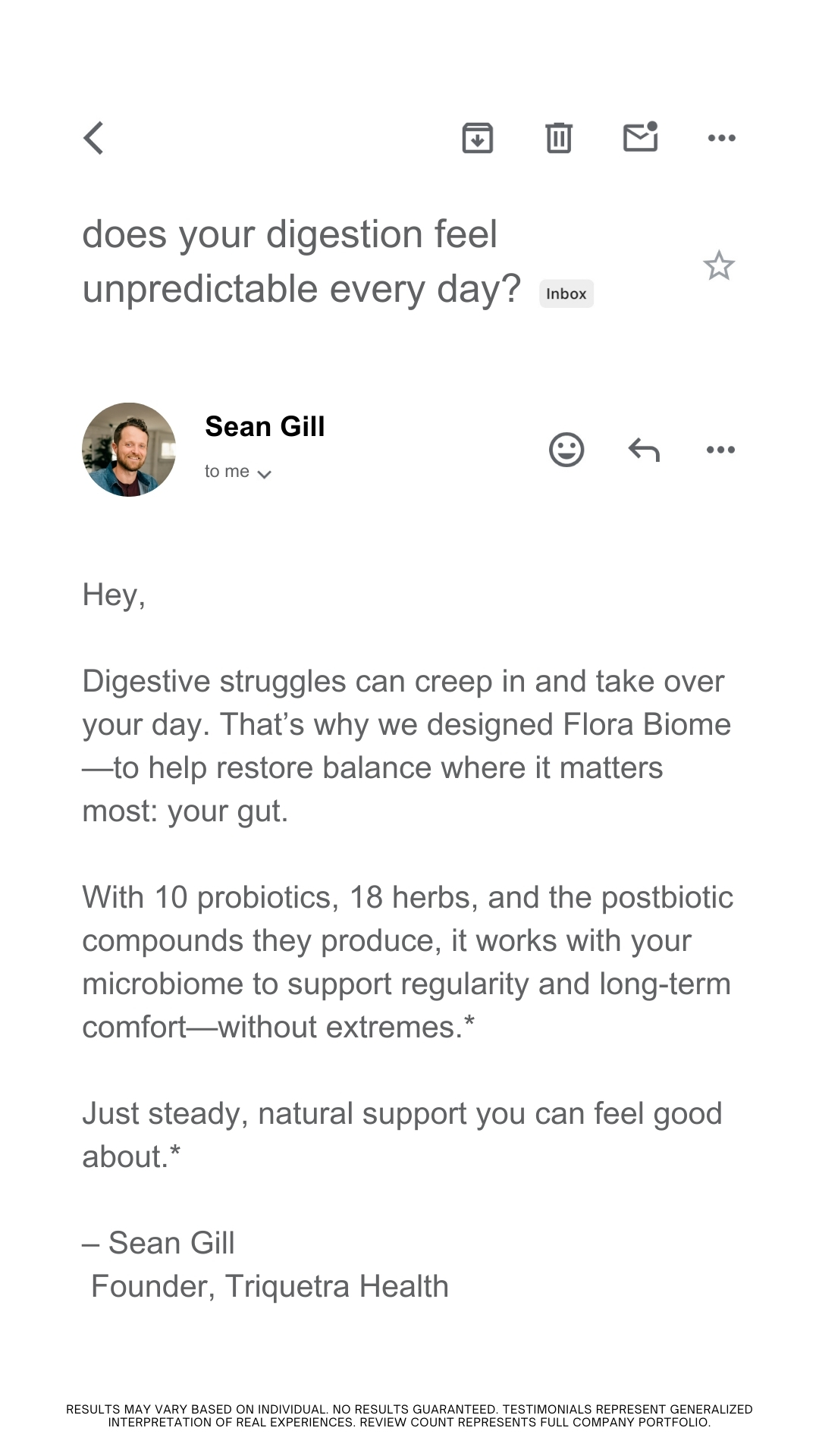 Triquetra Health Facebook ad
