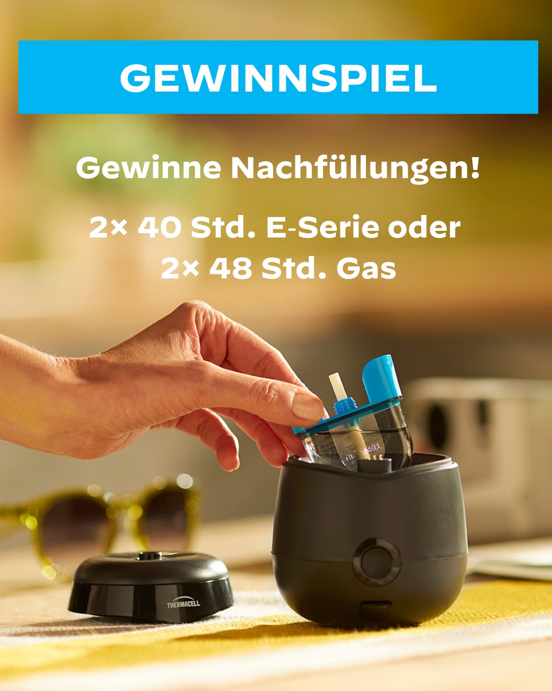 Thermacell AT Facebook ad: GEWINNSPIEL