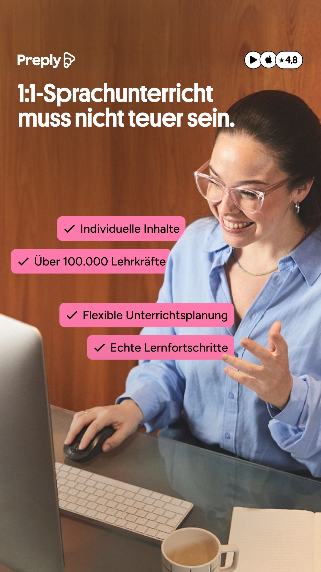 Preply Facebook ad