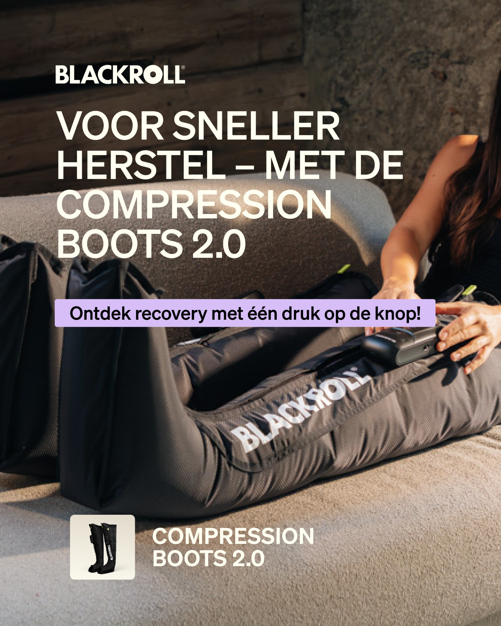 BLACKROLLnl Facebook ad: Ontdek recovery met één druk op de knop!