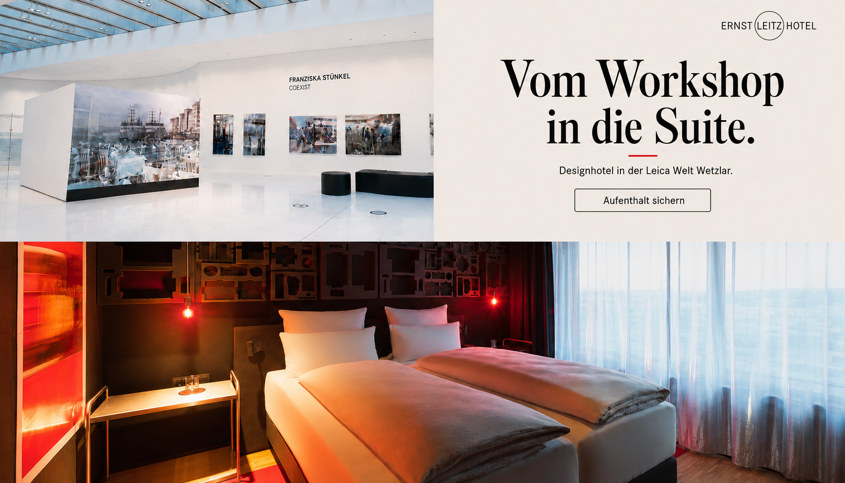 Ernst Leitz Hotel Facebook ad: Vertriebstagung Wetzlar. 2 Min ab A45.