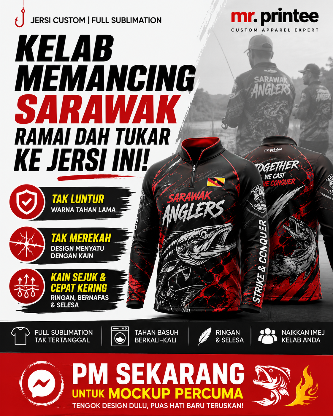 Mr.Printee Sarawak-  Custom Apparel Hub Facebook ad