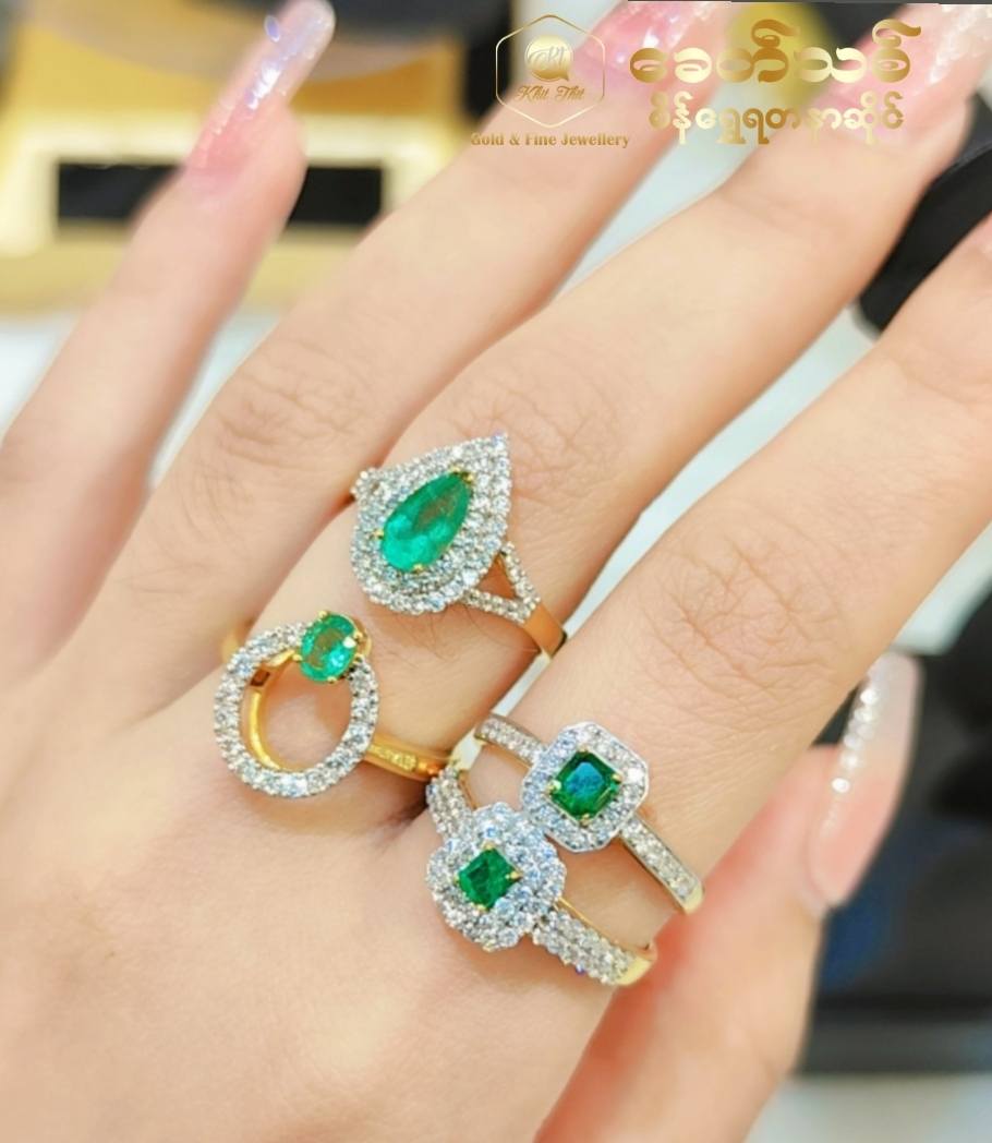 Khit Thit Gold & Fine Jewellery Facebook ad: ရောင်းအားကောင်းသောမြလက်စွပ်လေးများဒီဇိုင်းမျိုးစုံထပ်ခပ်လုပ…