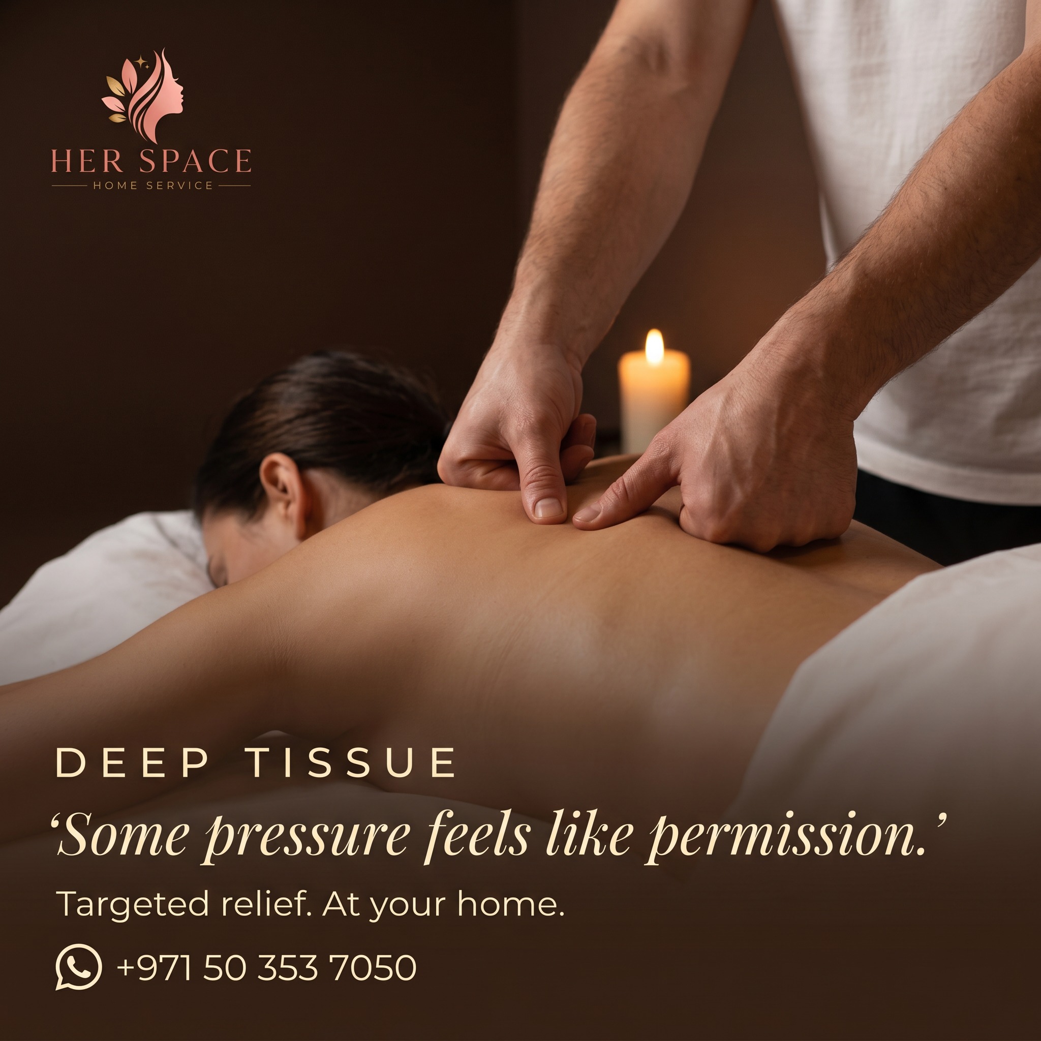 herspace.ae Facebook ad: Ten services. One therapist.