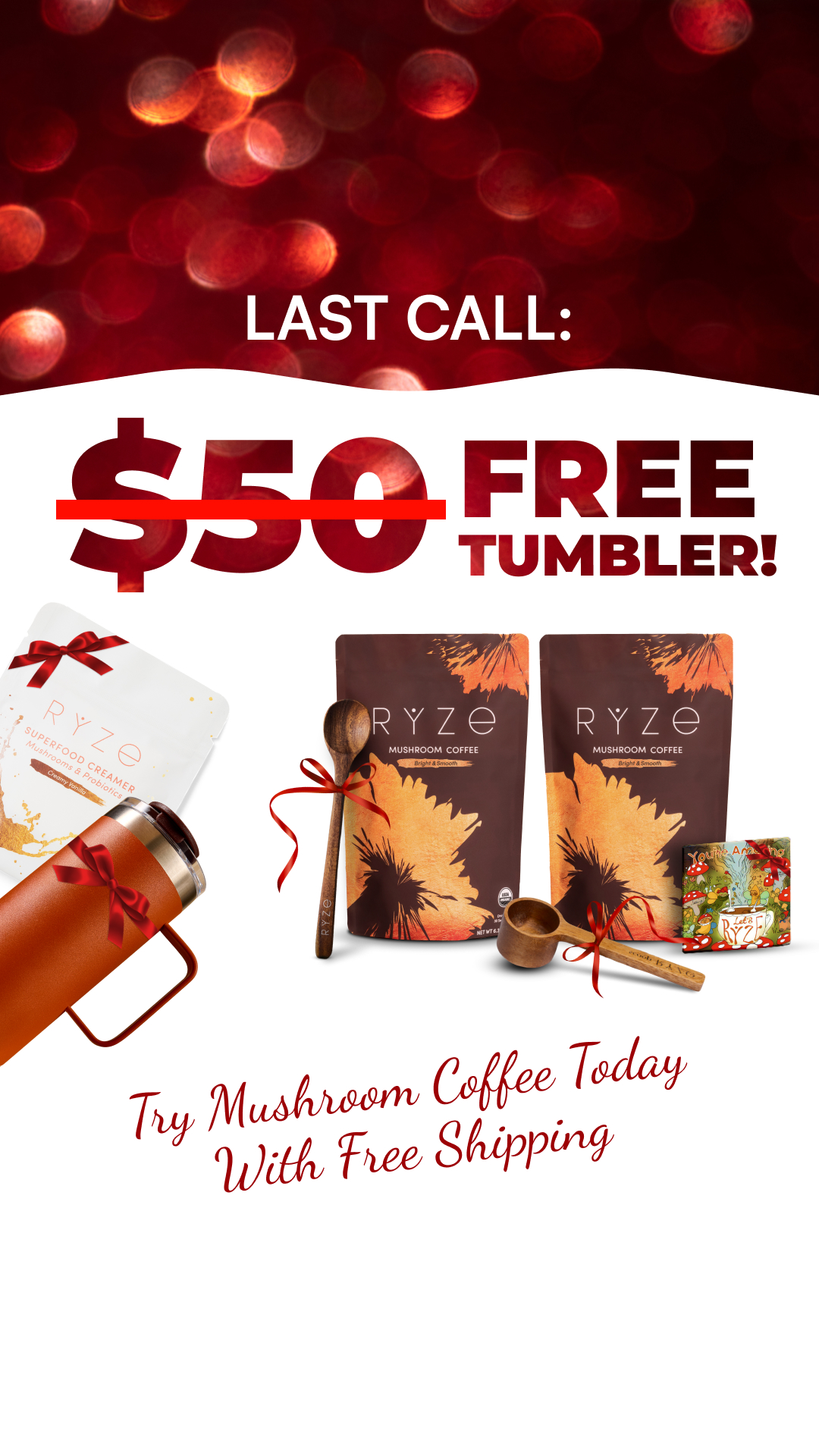 RYZE Superfoods Facebook ad