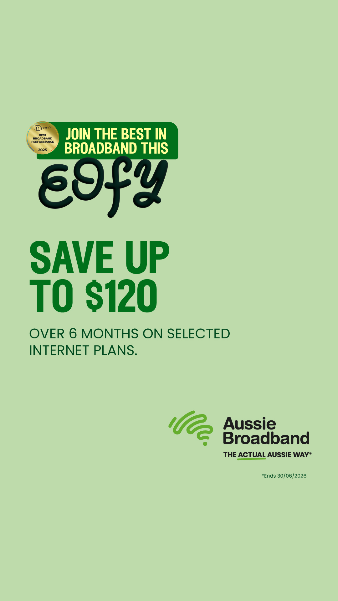 Aussie Broadband Facebook ad from Jun 12, 2026