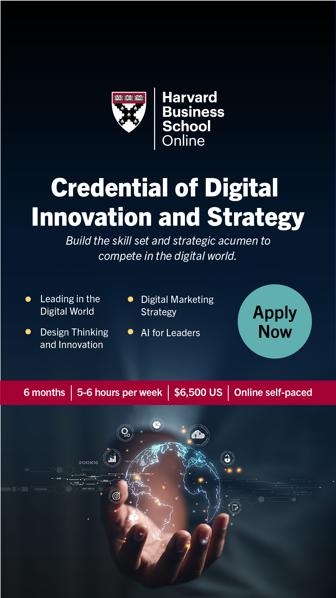 Harvard Business School Online Facebook ad