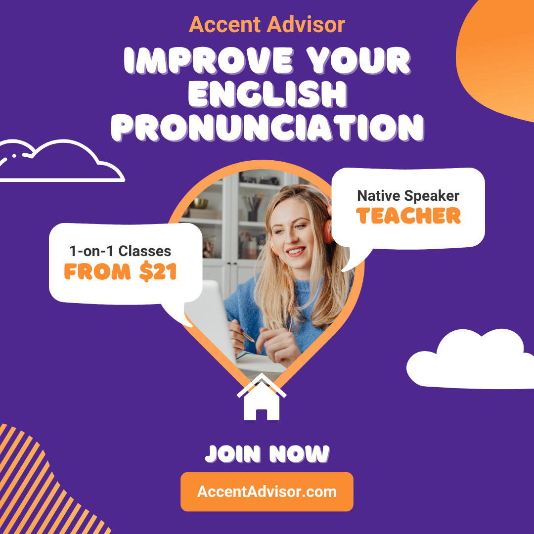 Accent Advisor - American Pronunciation Facebook ad
