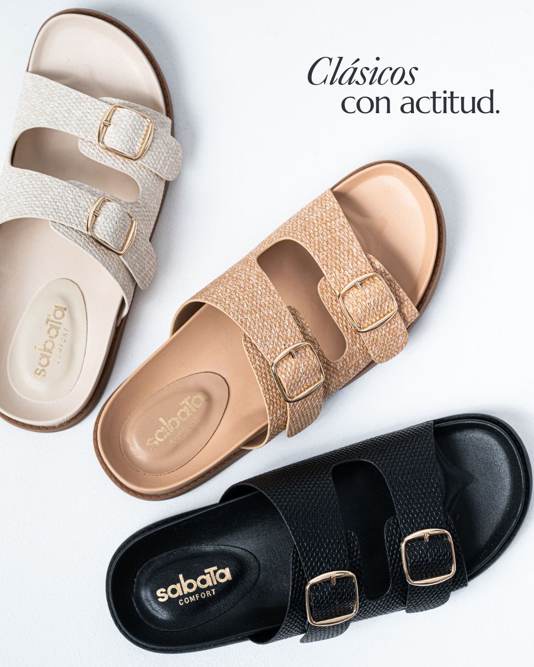 sabata Facebook ad: Nueva colección de sandalias.
