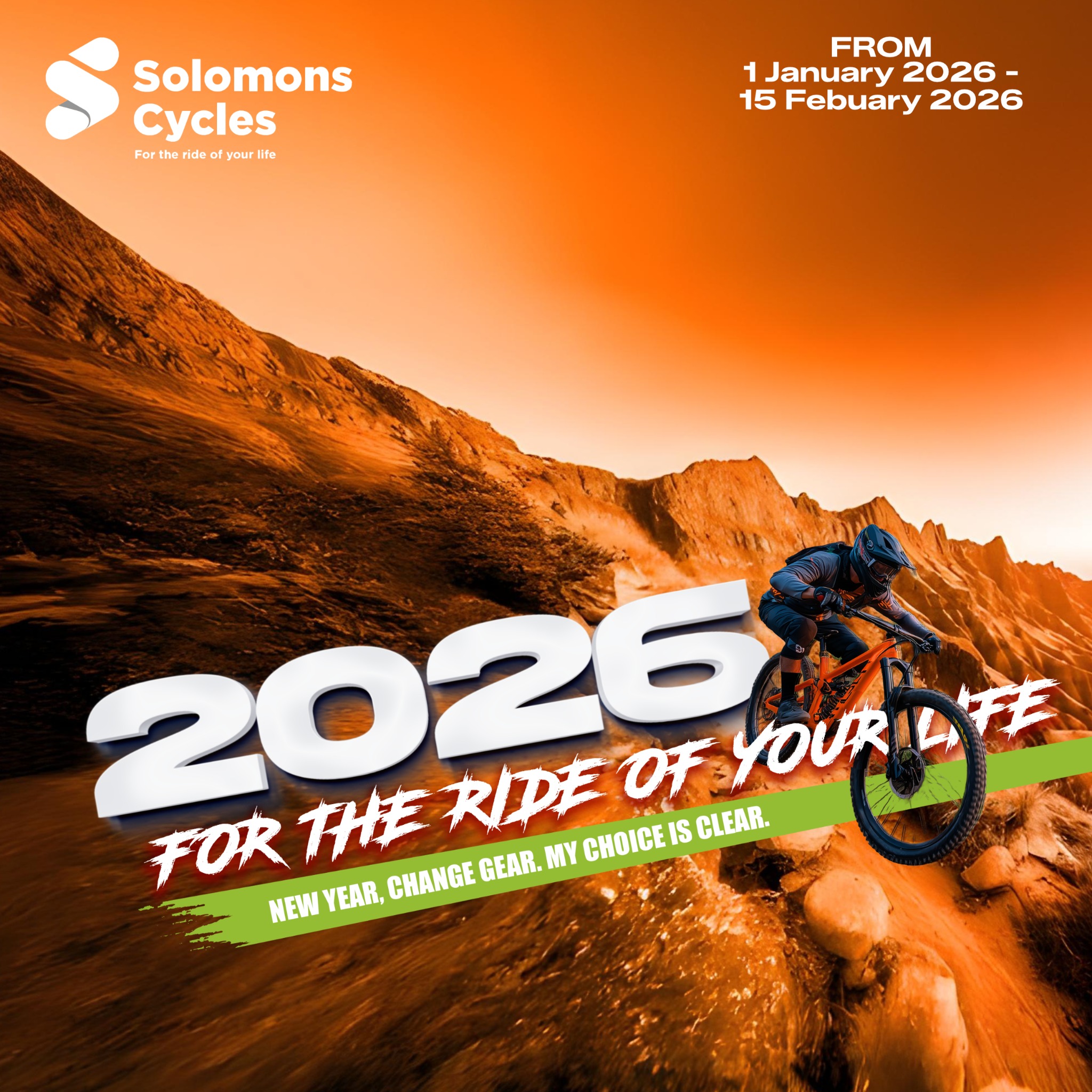 Solomons Cycles Facebook ad: 2026: For the Ride of Your Life