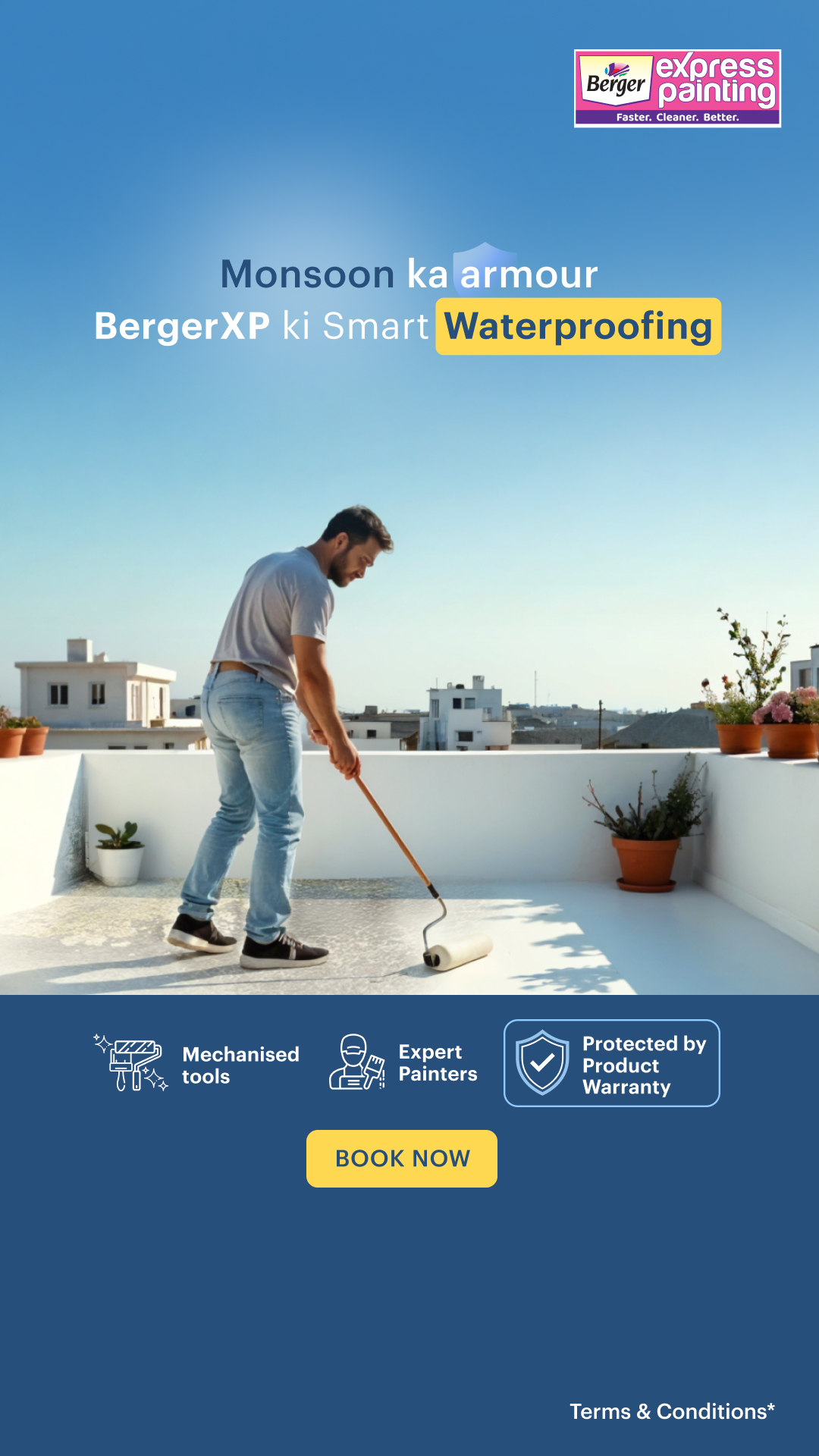 Berger Express Painting Facebook ad: Smart Care for Your Roof