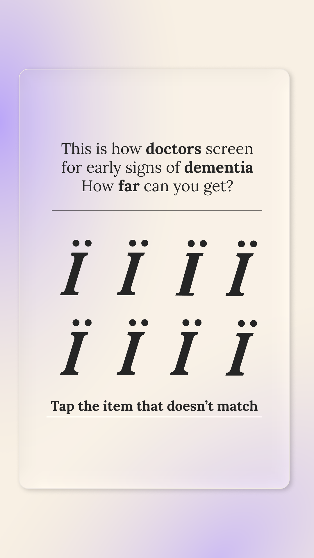 Brain Health Check Facebook ad