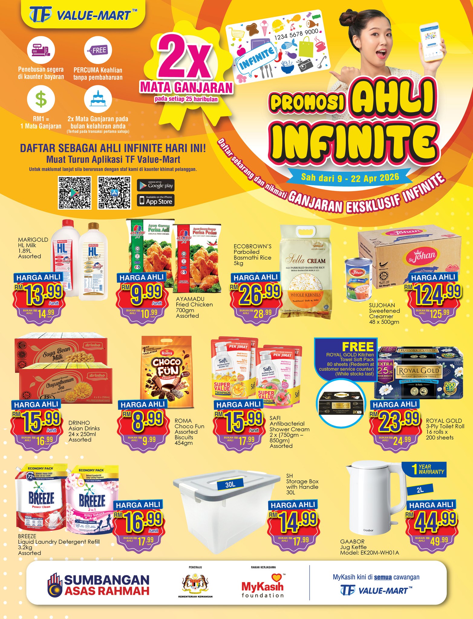 TF Value-Mart Sdn.Bhd Facebook ad: Promosi Ahli Infinite is BACK!