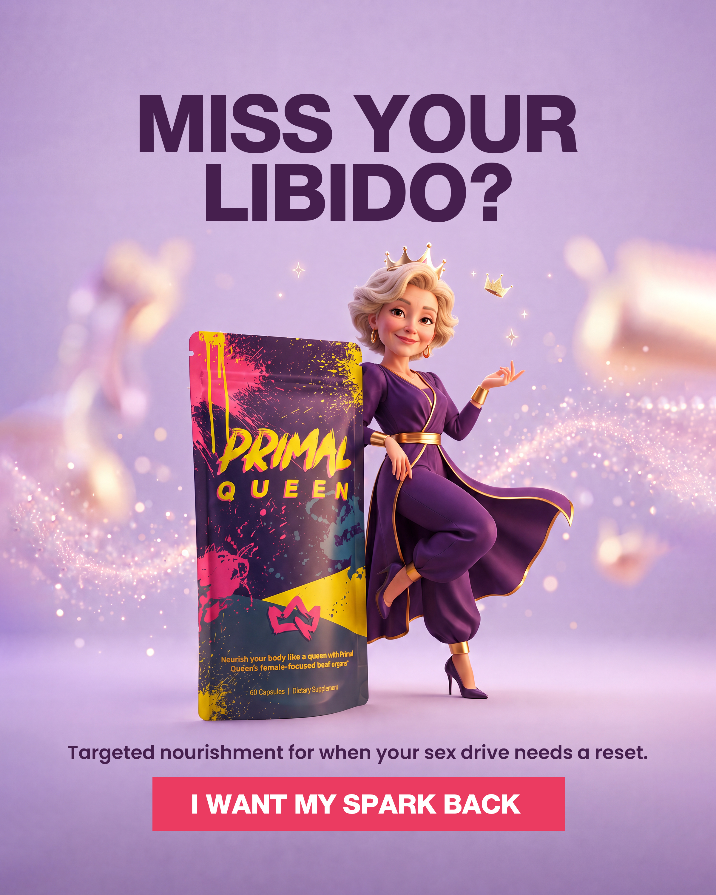 Primal Queen Facebook ad: Learn the benefits of female-focused beef organs →