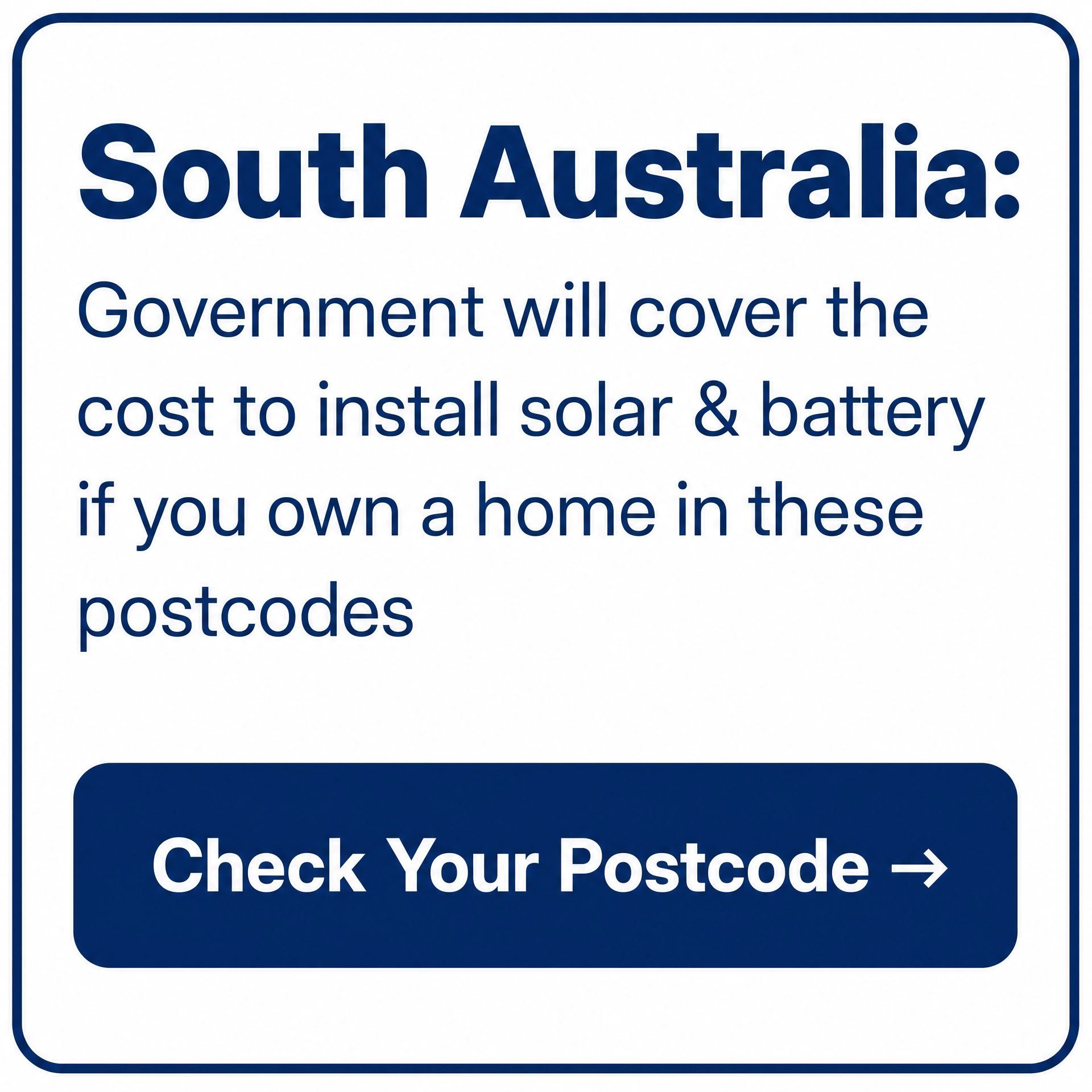 Solar & Battery - True Compare Facebook ad