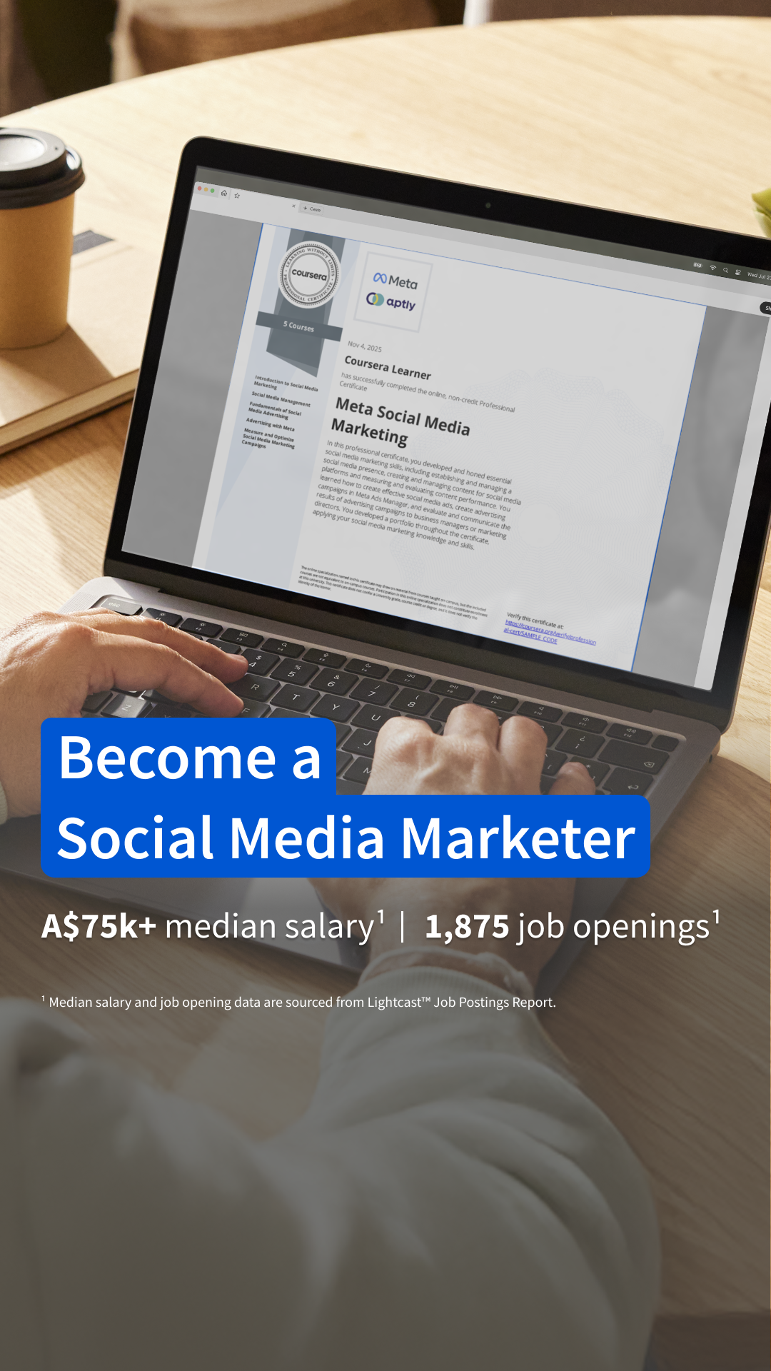 Coursera Facebook ad